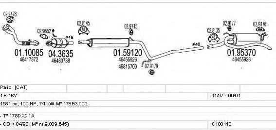 MTS C100113012825 Exhaust System